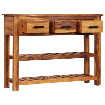 vidaXL - Dressoir - met - 3 - lades - 110x30x80 - cm - massief - hout