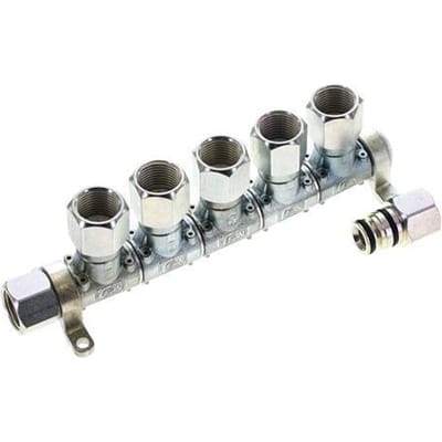 Staal/Messing DN 7.2 (Euro) Luchtkoppeling Snelkoppeling G 1/2 inch Binnendraad 5-weg - CLS7-F-E-5W-C-012