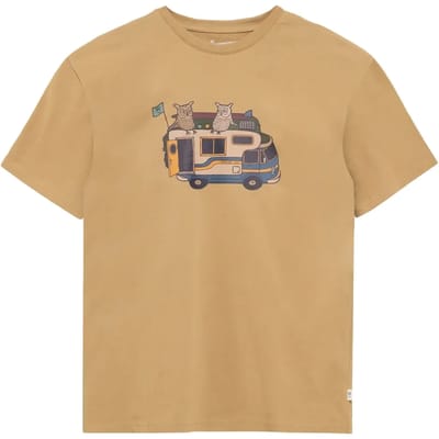 T-shirt met opdruk op de voorkant van katoen KnowledgeCotton Apparel