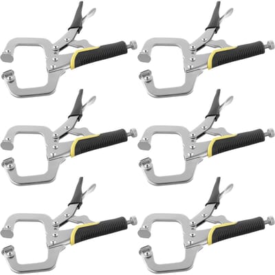 Dailygoods- C-klem 6 inch - verstelbare C-klemmen - zware C-klemmen - metalen grip - schroeven - draaibare pads