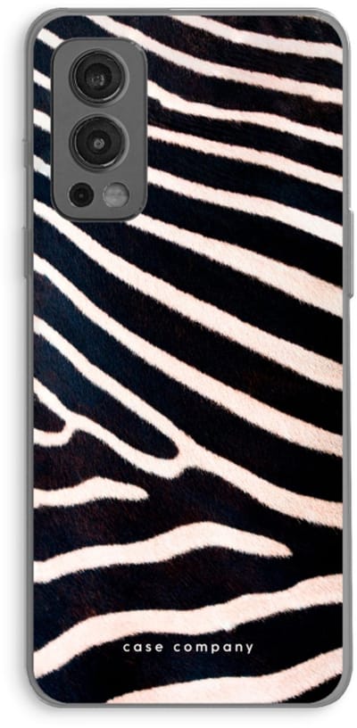 Case Company® - Hoesje geschikt voor OnePlus Nord 2 5G hoesje - Zebra - Soft Cover Telefoonhoesje - Bescherming aan alle Kanten en Schermrand