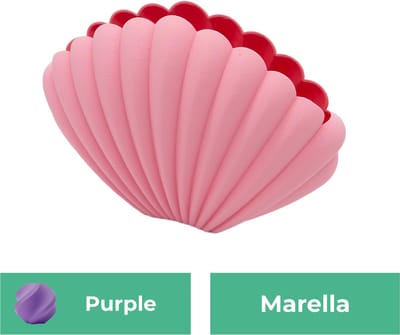 Marella organische vaas – Decoratieve vaas - Paars - 3d geprinte vaas – geschikt voor droogbloemen - :hoogte: