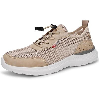 Outdoor Klimschoenen Heren Zomer Ademend Hol Mesh Dunne Vrije Tijd Sport Instapper plus Maat Herenschoenen 45 zand
