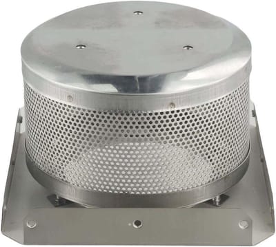 Terrasverwarmer Onderdeel - Brandnet Basis - Terras Verwarming - Roestvrij Staal - 7cm Schroefgat - Zilver