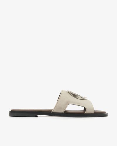 VIA VAI Vita Avi Slippers Dames - Suède - Beige - Maat 38