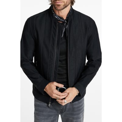 John Varvatos Depeche Regular Fit Racer Jacket Black Size: S | Bomber Jackets Outlet | Heren | Zwart
