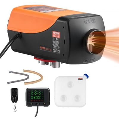VEVOR Diesel Luchtverwarmer 12-24V 5-8KW Snel verwarmende luchtverwarmer met afstandsbediening en digitaal kleurendisplay en 10 L brandstoftank, geluidsarm, voor camper, vrachtwagen, boot, trailer