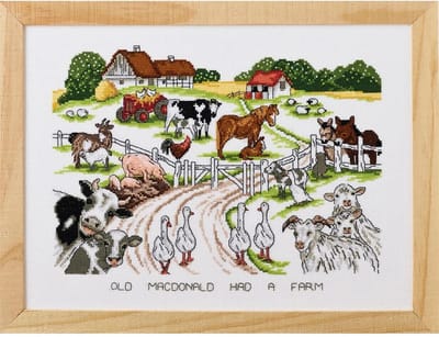 Permin Borduurpakket De boerderij 40x30cm