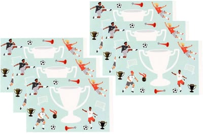 Folat - Bellenblaas stickers - fantastic football - 6 stuks - WK voetbal 2026 - WK voetbal versiering - WK voetbal outfit - Nederland WK