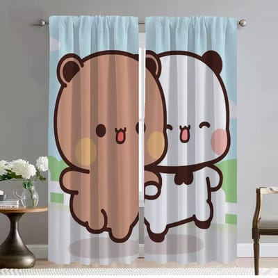 BUBU DUDU Moderne Woonkamer Gordijnen voor Camera Raamgordijn voor Kamer 2 Panelen Halloween Decoratie Shades Scheidingswand Keuken W50xH70cmx2pcs-CL black