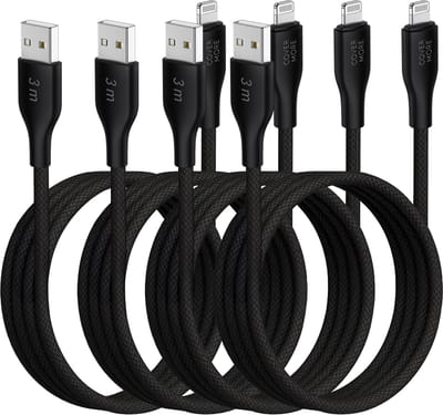 Usb naar geschikt voor iPhone kabels - Geschikt voor Lightning naar usb A - Oplaadkabel - 4 stuks - 3 meter - Voordeelbundel