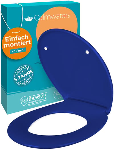 Calmwaters Original - WC-bril - Blauw - Duroplast - Softclose - Afneembaar