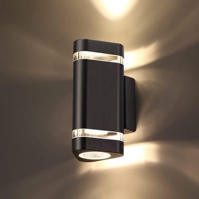 Driehoekige LED wandlamp voor binnen en buiten - Waterdichte buitenverlichting met GU10 fitting en 350 graden draaibaar
