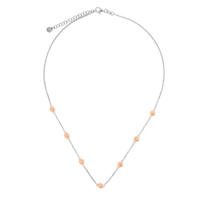 Orphelia Dames 925 Sterling Zilveren Ketting - Zilver/Roze ZK-7385/40