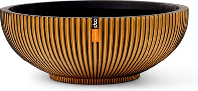 Capi Europe - Schaal Groove Black & Gold - 40x15 - Goud - Opening Ø36 - Bloempot voor binnen - 5 jaar garantie - BGVGB037
