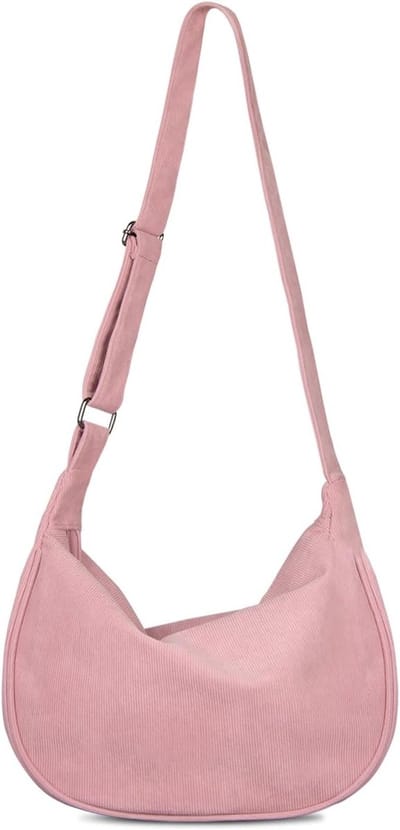 Stijlvolle Half Moon Bag voor Dames - Casual Schoudertas van Katoen met Verstelbare Schouderriem en Ruime Opbergmogelijkheden