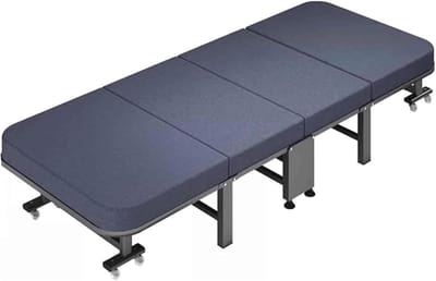 Opvouwbaar Campingbed - Slaapwieg Volwassenen - Buiten Ontspannen - Stabiel Stalen Frame - 190x65x30cm - Donkerblauw