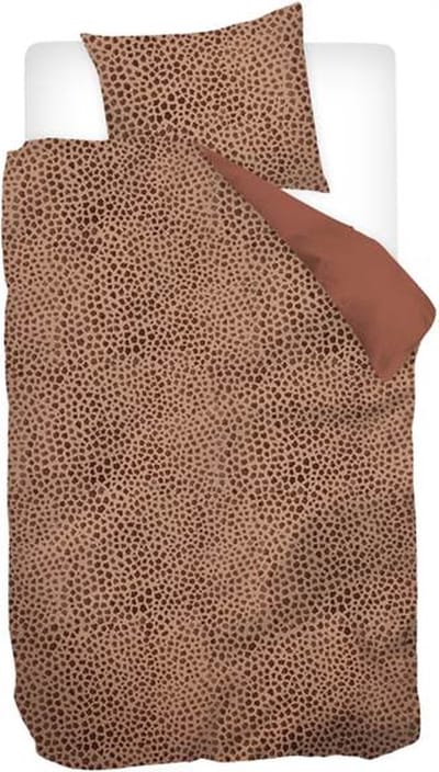 Snoozing Odus Dekbedovertrek - Eenpersoons - 140x200/220 cm - Bruin