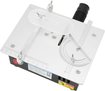 Kleine Tafelcirkelzaag - Tafelzaag - Tafelcirkelzagen - 7 Versnellingen - Instelbare Zaagdiepte - 0-180° Schuine Hoek - Zilver