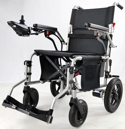 ZygenAir YHW001-Fmax Elektrische Rolstoel - Batterij 13Ah - 24 km Bereik - 151 kg Draagvermogen - Lichtgewicht& Opvouwbaar - ubbel remsysteem – Antikantelfunctie - Silver