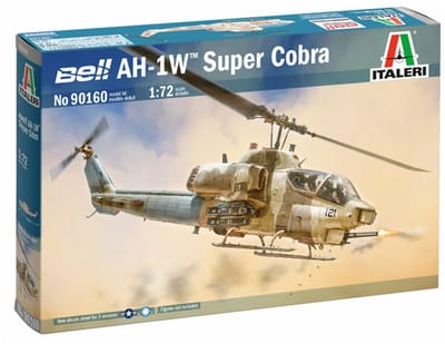 Italeri Modelbouwpakket Helikopters - 90160 Bell AH-1W Super Cobra - Amerikaanse Gevechtshelikopter Plastic - 1:72 - Modelbouw