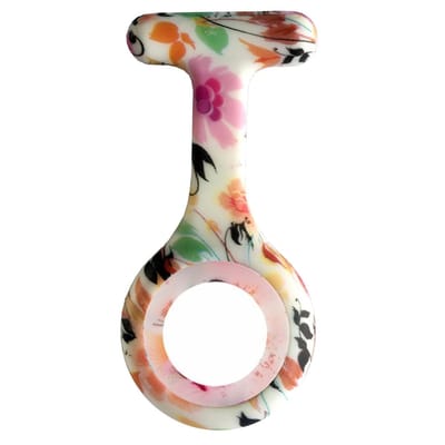 Fako® - Verpleegstershorloge - Zusterhorloge - Siliconen Hoesje Print - Wilde Bloemen