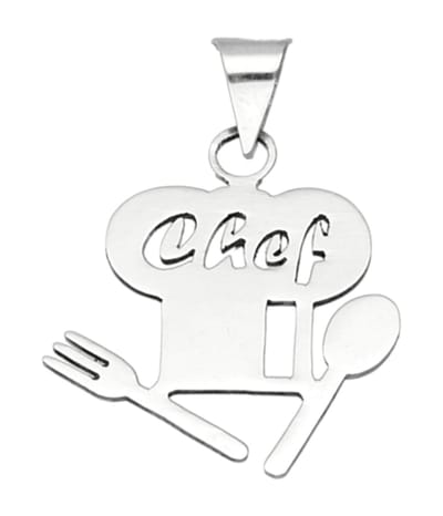 Zilveren Chef kok kettinghanger