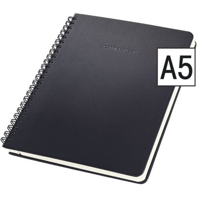 Sigel - spiraal notitieboek - Conceptum - A5 - zwart - hardcover - 160 pagina's - ruit - 80 grams papier - SI-CO822