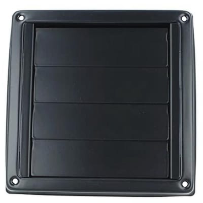 Roestvrij Stalen Ventilatierooster Zwartgrijs RAL7021 - Automatisch Openende Lamellen voor Afvoerlucht