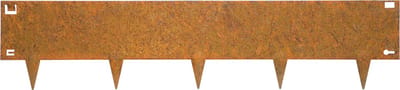 Wovar Cortenstaal Borderrand 24 x 106 cm Flexibel | Per Stuk | Cortenstaal Kantopsluiting | Tuinafboording
