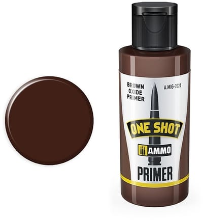 AMMO by Mig Jimenez Hobbyverf Acrylverf - MIG 2026 One Shot Primer - Brown Oxide - Acryl (60 ml) Verf flesje - 60 ml