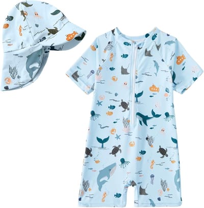 Baby Badpak Eendelig Korte Mouwen UV Bescherming voor Peuters Jongens en Meisjes 3 Maanden - 3 Jaar