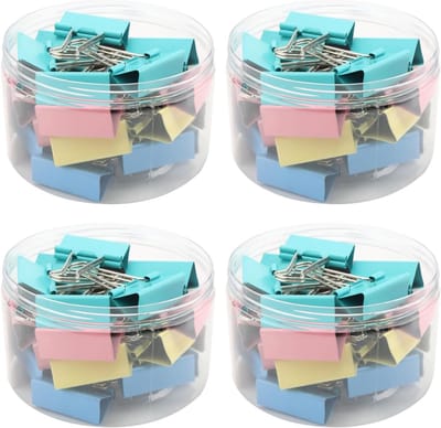 Grote Bulldog Clips Set van 48 Stuks, 51mm Multicolor, Sterke Metalen Binderclips voor Kantoor, Thuis en Schoolgebruik