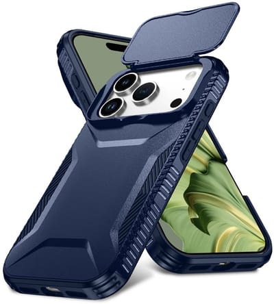 Hoesje Geschikt voor Apple iPhone 17 Pro | Back Cover met Camera Slider | Schokbestendige Case | Camera Cover | Stevig | Blauw