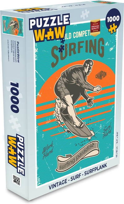 Puzzel Vintage - Surf - Surfplank - Legpuzzel - Puzzel 1000 stukjes volwassenen