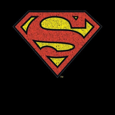 Originals Official Superman Crackle Logo Men's T-Shirt - Black - 3XL