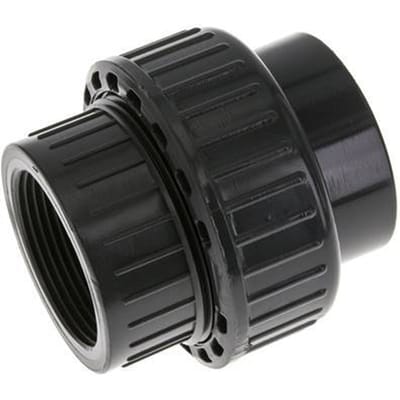 PVC Rechte Lijmmof 50mm x Binnendraad Rp 1-1/2'' FKM