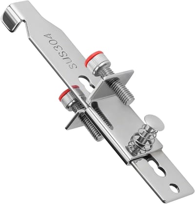 Draagbaar Deurslot - Extra Beveiliging - Verblijf Veilig - Schadevrij - 12x4x2 cm - Zilver