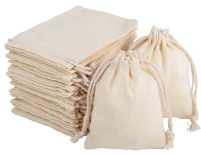 SnelShoppen - 30 Stuks Jute en Linnen Cadeauzakjes 7 x 9 cm - Perfect voor Sieraden, Bruiloften, Kerst, Feesten en Meer