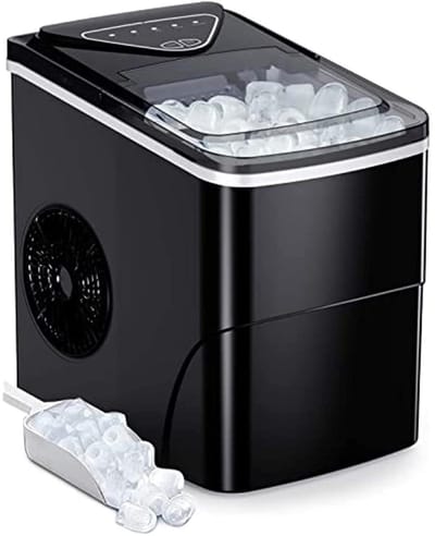 IJsmaker - IJsblokjesmachine aanrecht - Snelle ijsbereiding - 9 blokjes per cyclus - 2 Liter capaciteit - Zilver