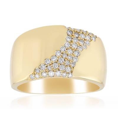 Cavill - Pave Diamanten Ring - 925 Sterling Zilver Verguld - 44x I1 (G) Afrikaanse Diamanten - 0,299 Ct - Luxe Elegante Damesring