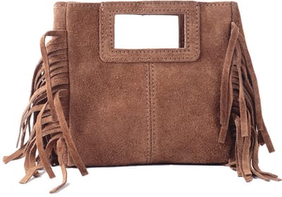 Giuliano lederen suede schoudertas - Suede - Made in Italy - Dames - Taupe