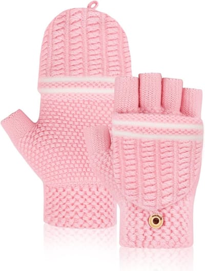 Solidchoice - Vingerloze Winterhandschoenen met Deksel voor Kinderen 8-13 Jaar