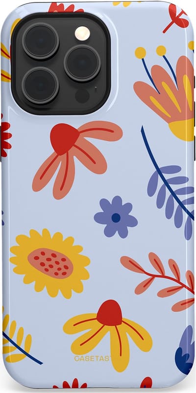 Casetastic hoesje geschikt voor Apple iPhone 15 Pro Max - MagSafe - Dubbellaagse bescherming - Bloemenval - Fashion Case - Lavendel Goud Terracotta