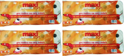 Maxi PrimaSoft Toiletpapier Zacht, Sterk & Duurzaam. 100% cellulose en 20.000 vellen in totaal.
