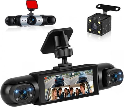 SNJY® Dashcam voor Auto - Auto Camera - Dashcam Voor en Achter en Zijkanten - 1080P - 360° Dashcam - Zwart