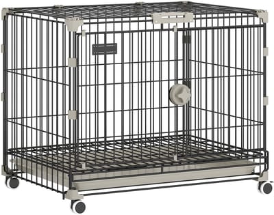 PawHut Hondenbench - Metaal, PP - 60,5x45,5x54,5cm - Zwart