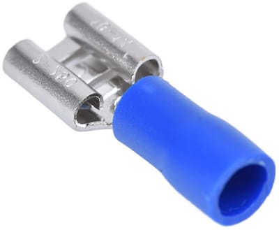 Allecto Plus - 100 stuks Vrouwelijke Spade Connector voor 15-25 mm² kabel met Isolerende Schaal (Blauw) - Hoog Geleidbaarheid