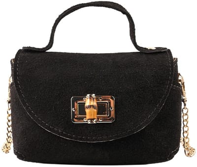 Giuliano Lederen handtas Gisele - Made in Italy - Suede - Koffie