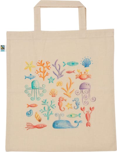 GOKI Draagtas - Fairtrade - Katoen - Om Zelf Te Beschilderen - 3 Jaar